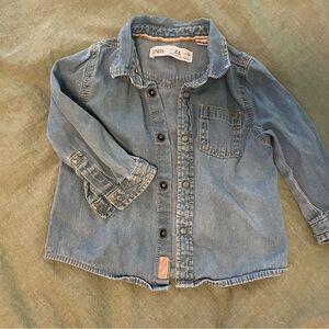 Zara Kids Light Blue Denim Shirt